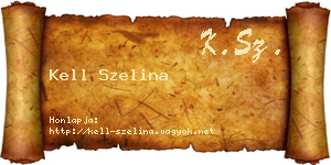Kell Szelina névjegykártya